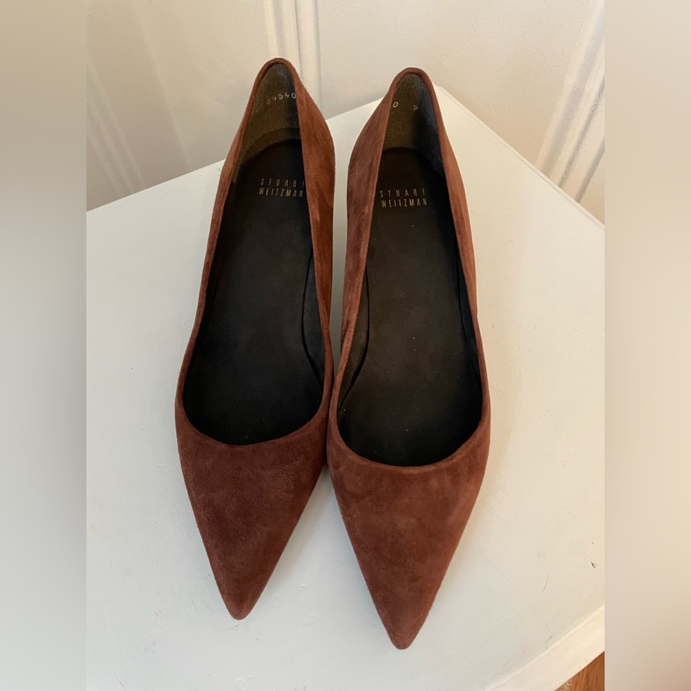 Stuart Weitzman Brown Suede Heels